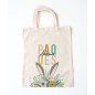 Tote bag enfant lapin et bouquet