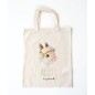 Tote bag enfant lapin couronne de fleurs