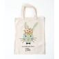 Tote bag enfant lapin couronne vintage