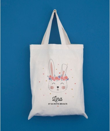 Tote bag enfant lapin coeur