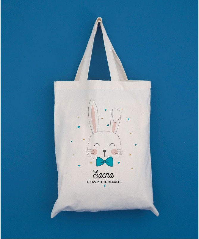 Tote bag enfant lapin coeur