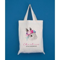 Tote bag enfant lapin couronne