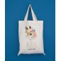 Tote bag enfant lapin couronne de fleurs