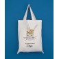 Tote bag enfant lapin couronne vintage