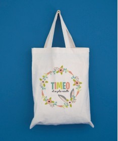 Tote bag enfant couronne de fleurs Paques