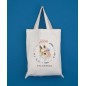 Tote bag enfant couronne de fleurs lapin Paques