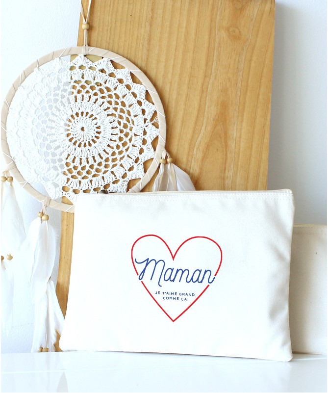 Trousse personnalisée Maman - Je t'aime grand comme ça