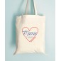 Tote bag Mamie On t'aime grand comme ça à personnaliser