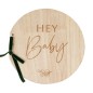 Livre d'or en bois "Hey baby"