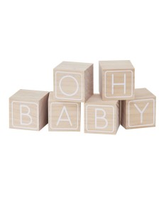 Cubes en bois "Oh Baby"
