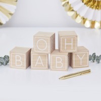 Cubes en bois "Oh Baby"