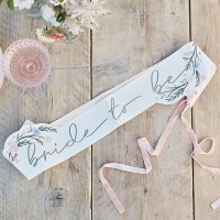 Echarpe EVJF "Bride to be" Boho fleurie