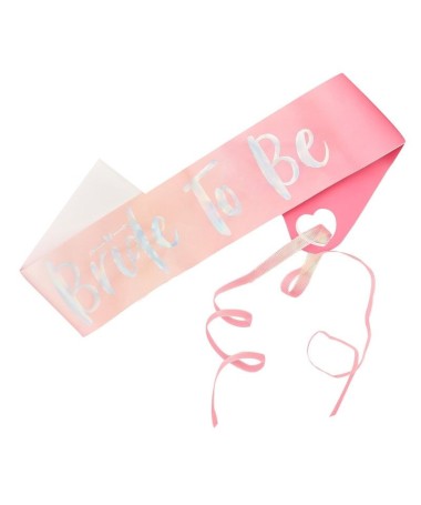 Echarpe EVJF "Bride to be" girly rose et argent