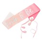 Echarpe EVJF "Bride to be" girly rose et argent