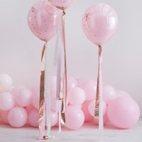 Guirlande de Ballons Girly (or rose , rose et crème)