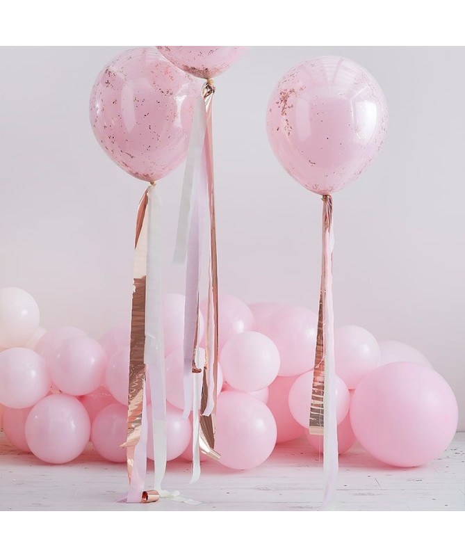 Guirlande de Ballons Girly (or rose , rose et crème)