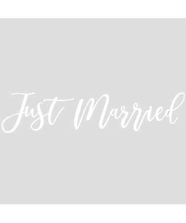 Sticker autocollant voiture "Just Married"