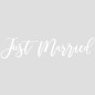 Sticker autocollant voiture "Just Married"