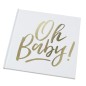 Livre d'or "Oh Baby" blanc et or