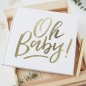 Livre d'or "Oh Baby" blanc et or