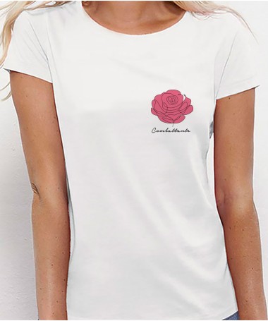 T-shirt Octobre Rose Femme – Cœur Rose, Sensibilisation Cancer Du Sein – Coupe Décontractée, Plusieurs Tailles