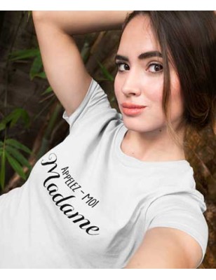 T-shirt Appelez-moi Madame sobre et élégant - Future mariée