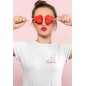 T-Shirt "Appelez moi Madame" bleu et rose vif