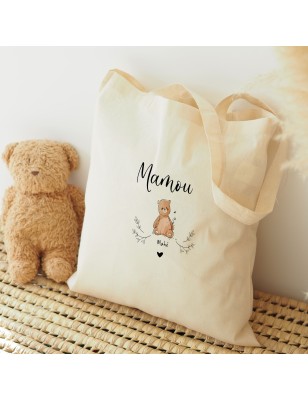 Tote bag Mamie Ours à personnaliser