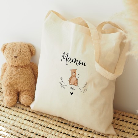 Tote bag Mamie Ours à personnaliser