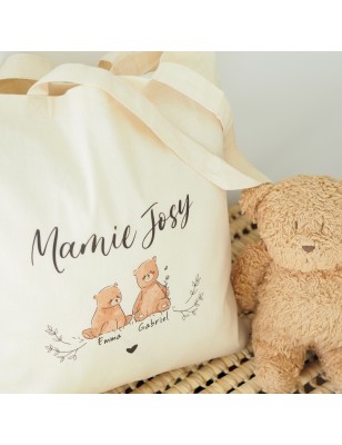 Tote bag Mamie Ours à personnaliser