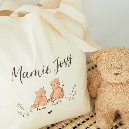 Tote bag Mamie Ours à personnaliser