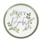 Lot de 8 assiettes "Hey Baby" botanique