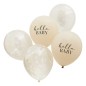 5 Ballons Confettis nuages  "Hello Baby" - Baby Shower - Gender Reveal