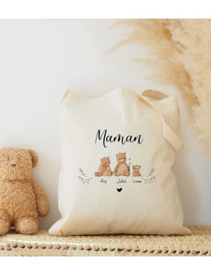 Tote bag Maman Ours à personnaliser