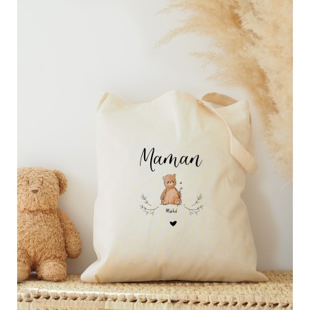 Tote bag Maman Ours à personnaliser