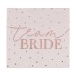 16 Serviettes rose EVJF "Team Bride" cuivre