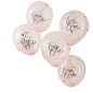 5 Ballons Confettis rose et doré EVJF Team Bride