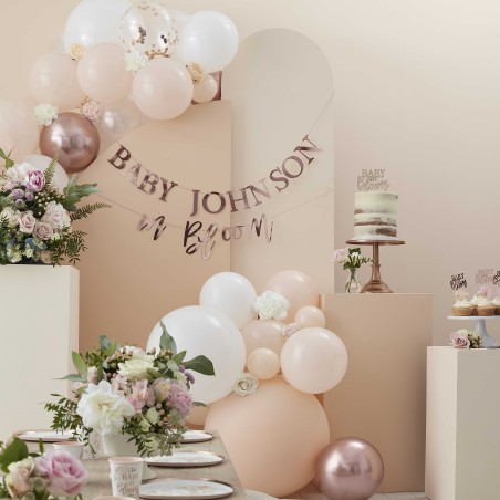 8 Gobelets Floral Baby Shower