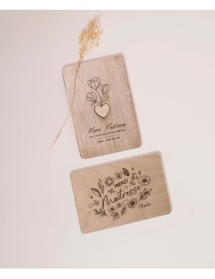 Support à Post-it Bois Personnalisé Pour Maîtresse/ATSEM - Cadeau Fin D'Année Gravé Prénom & Classe