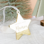 Boule de Noël Étoile en Plexiglass Miroir Personnalisée - Joyeux Noël + Prénom - Dorée, Argent ou Or rose Boule de Noël Étoile en Plexiglass Miroir Personnalisée - Joyeux Noël + Prénom - Dorée, Argent ou Or rose