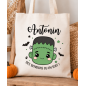 Tote Bag Frankenstein Halloween Enfant personnalisé - Halloween - Sac Bonbons- Sorties en Famille