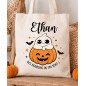 Tote Bag Citrouille Petit Fantôme Halloween Enfant personnalisé - Halloween - Sac Bonbons- Sorties en Famille