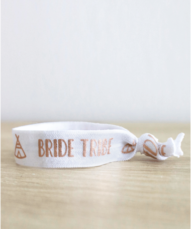 Bracelet Elastique Bride Tribe Tipi Blanc
