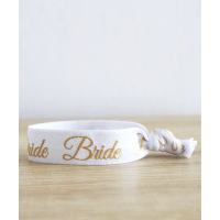 Bracelet EVJF "Bride" blanc et doré