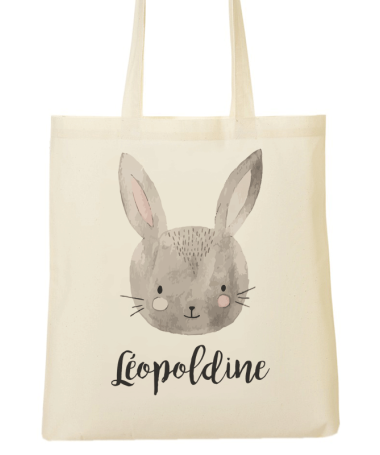 Tote Bag Lapin Souriant