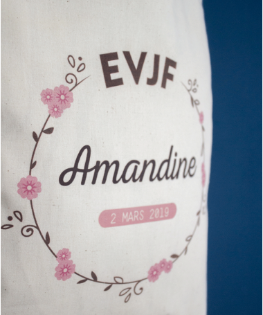 Tote Bag EVJF Couronne de Fleurs