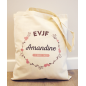 Tote bag EVJF - Couronne de fleurs