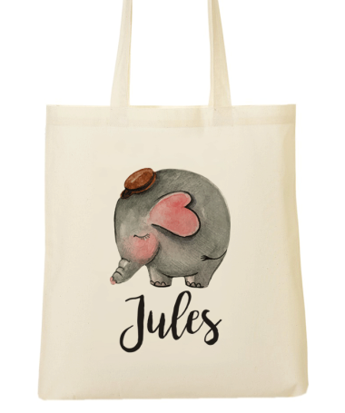 Tote Bag Enfant Animal Elephant