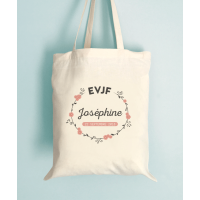 Tote bag EVJF - Couronne de fleurs