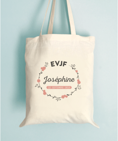 Tote Bag EVJF Couronne de Fleurs